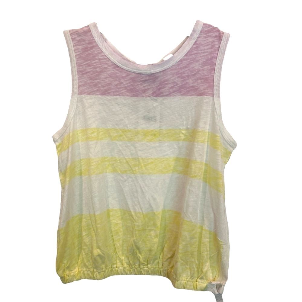 Striped Tank yellow & lavender NWT